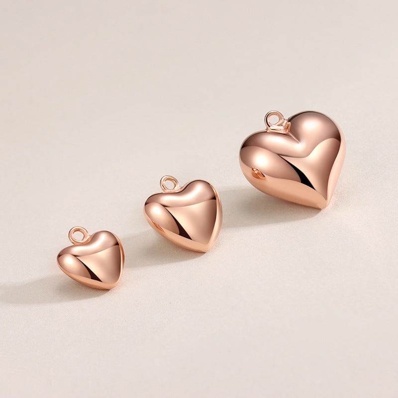 Accesorios de brazalete de corazón de plata esterlina de bricolaje al por mayor DIY